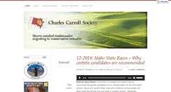 Desktop Screenshot of charlescarrollsociety.com