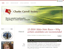 Tablet Screenshot of charlescarrollsociety.com